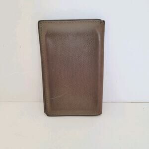 Valextra Designer Card Wallet Compact Gray Leather Made In Italy Small Bifold